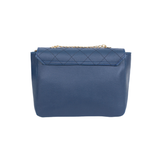Navy Quilted Chain Shoulder Bag