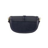 Black Crescent Flap Shoulder Bag
