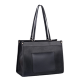 Black Pebbled Zip Tote Bag