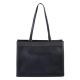 Black Pebbled Zip Tote Bag